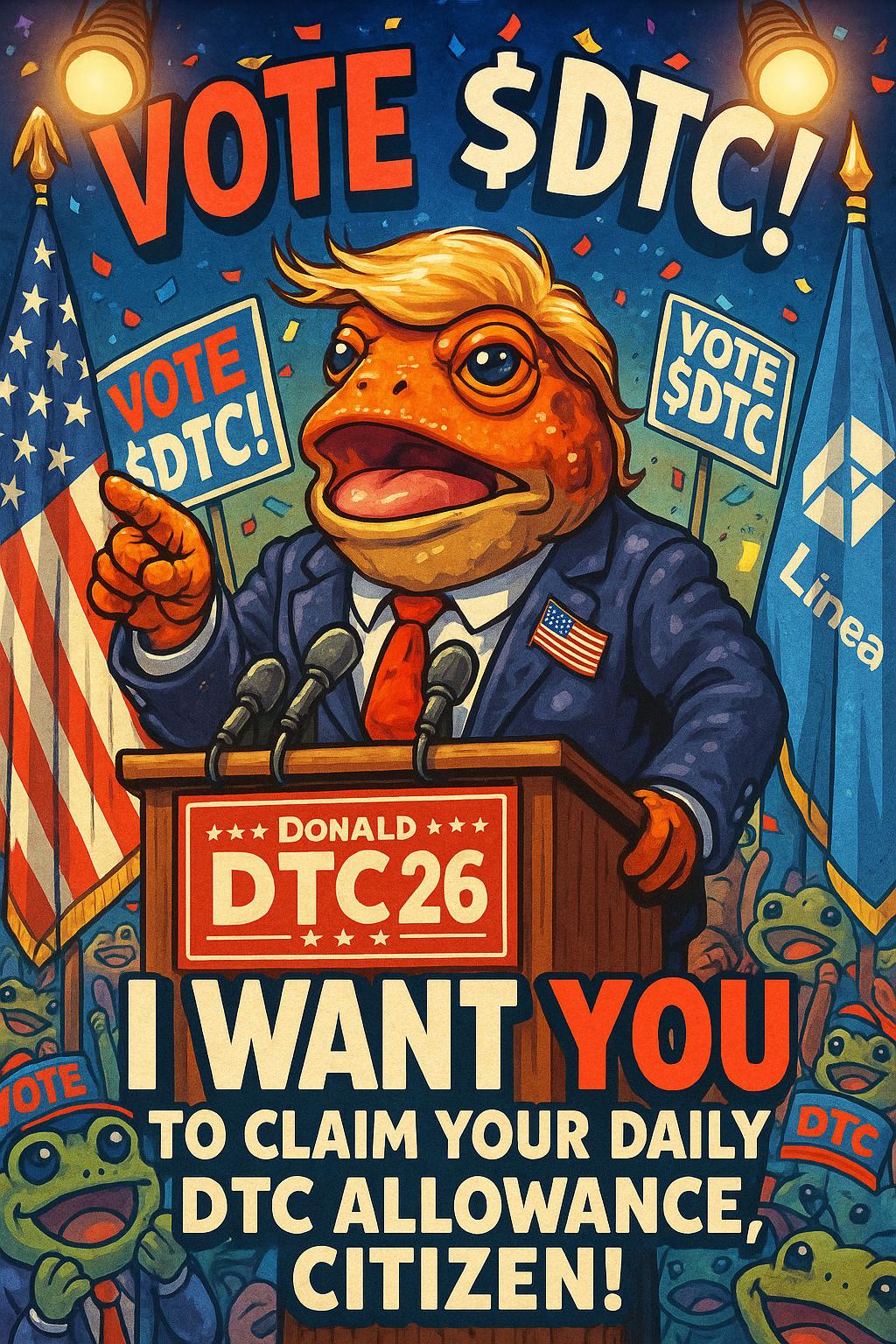 Donald Toad Presidential Poster